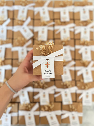 Baptism Candle Favors in Box, Baptism Candle Gifts, Personalized Christening Favors, First Holy Communion Favors, Mi Bautizo