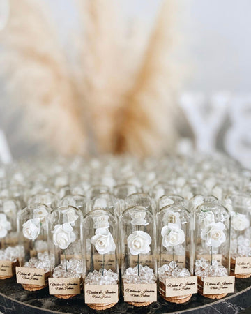 Mini Glass Dome Favors, Rustic Wedding Favors, Unique Gifts, Personalized Thank You Gifts, Custom Wedding Favors, Engagement Party Favors