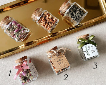 Wedding Tea Favors for Guests, Tea Party Favors, Personalized Favors, Custom Party Favors, Rustic Wedding Favors, Tea Jars, Bulk Gifts